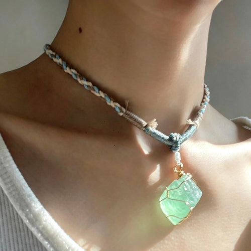 Boho Crystal Pendant Necklace